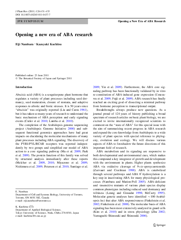 (PDF) Opening a new era of ABA research