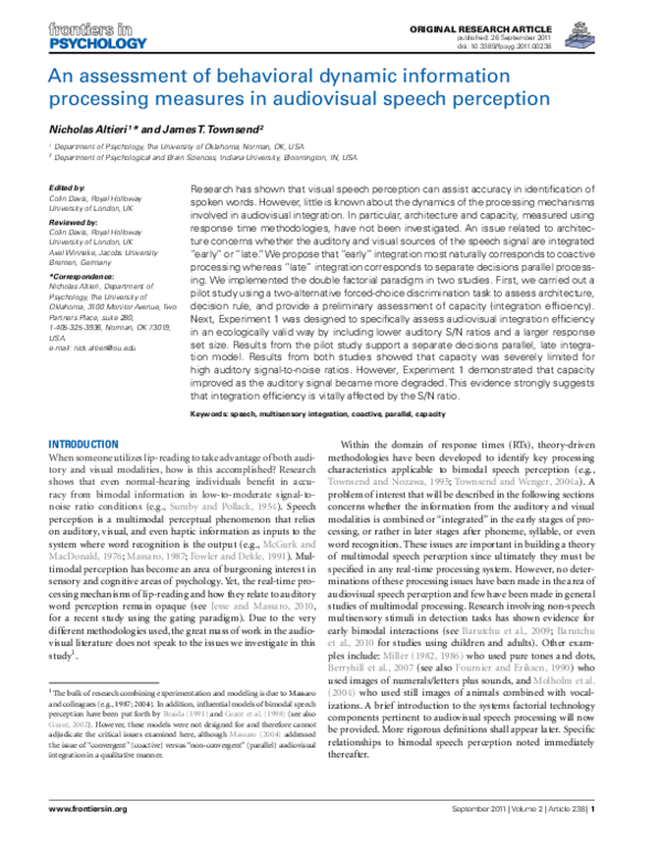 (PDF) An Assessment of Behavioral Dynamic Information Processing ...