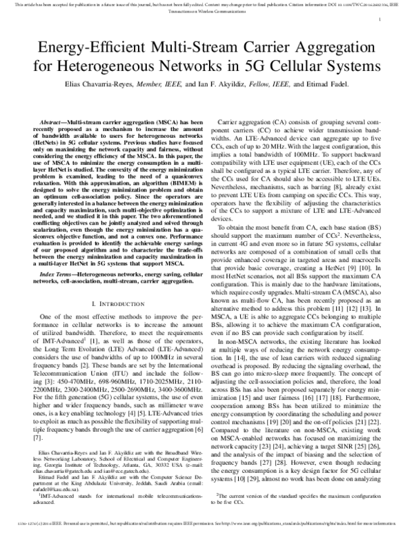 (PDF) Energy-Efficient Multi-Stream Carrier Aggregation for ...