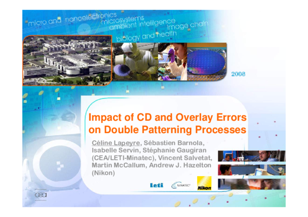 (PDF) Impact of CD and overlay errors on double-patterning processes ...