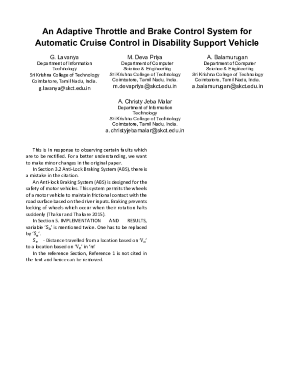 (PDF) An adaptive throttle and brake control system for automatic ...