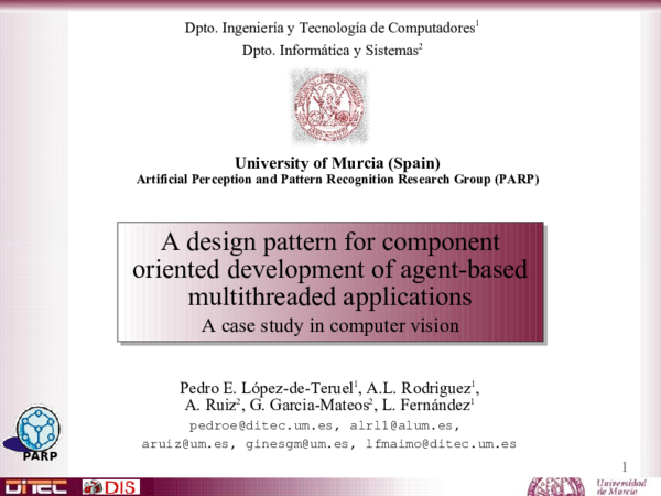 (PDF) A Design Pattern for Component Oriented Development of Agent ...