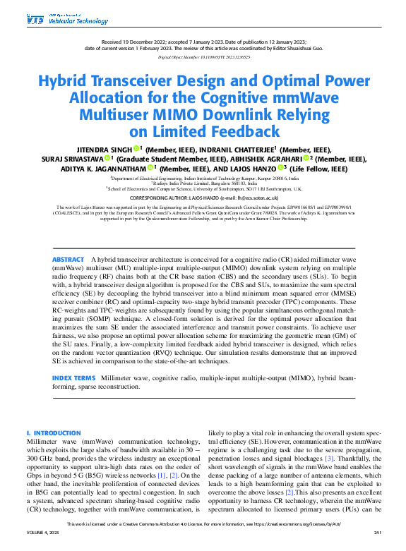 (PDF) Hybrid Transceiver Design and Optimal Power Allocation for the ...