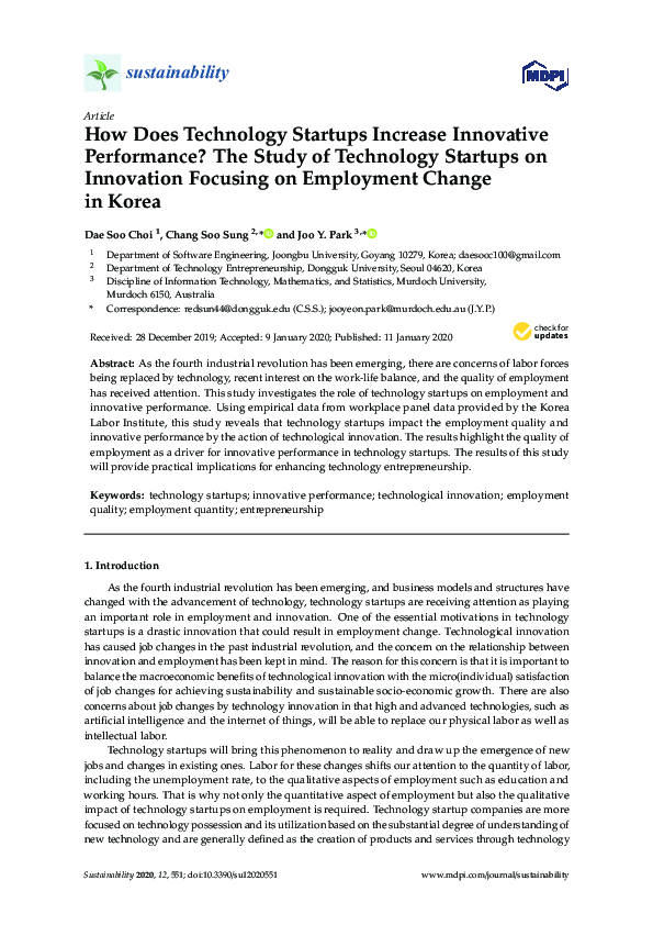 (PDF) How Does Technology Startups Increase Innovative Performance? The ...