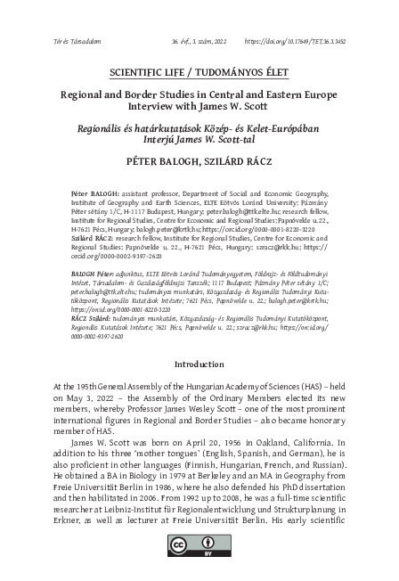 (PDF) Regional and Border Studies in Central and Eastern Europe
