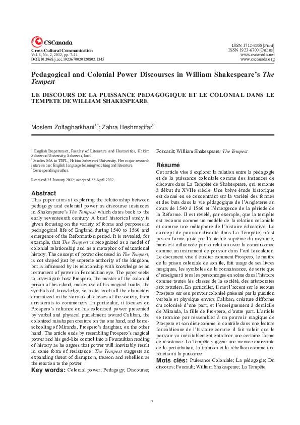 (PDF) Cross-Cultural Communication Pedagogical and Colonial Power ...