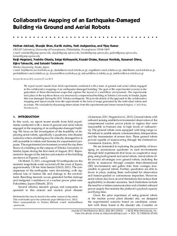 (PDF) Collaborative mapping of an earthquake-damaged building via ...