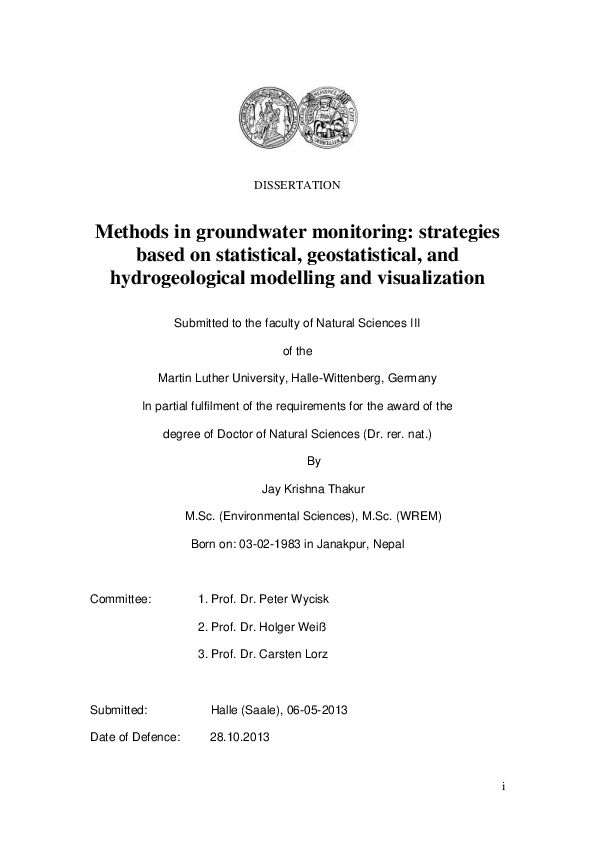 (PDF) Methods in groundwater monitoring - strategies based on ...