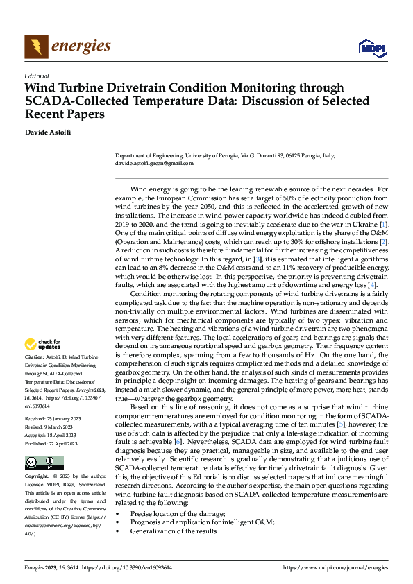 (PDF) Wind Turbine Drivetrain Condition Monitoring through SCADA ...