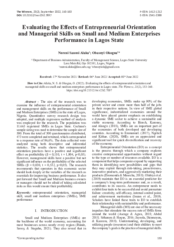 (PDF) Evaluating the Effects of Entrepreneurial Orientation and ...
