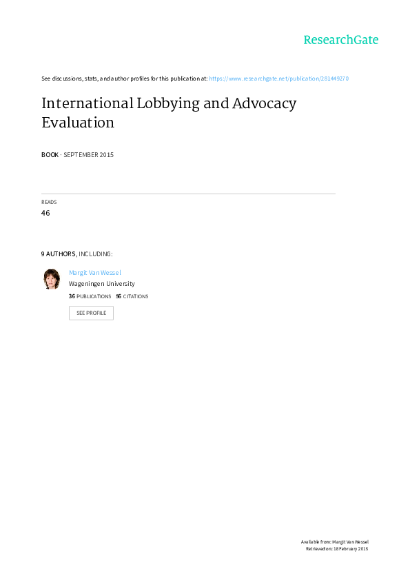 (PDF) MFS II Evaluations : Joint evaluations of the Dutch Co-Financing ...
