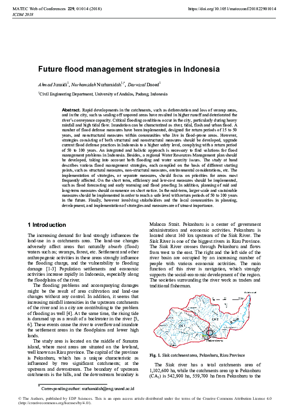 (PDF) Future flood management strategies in Indonesia