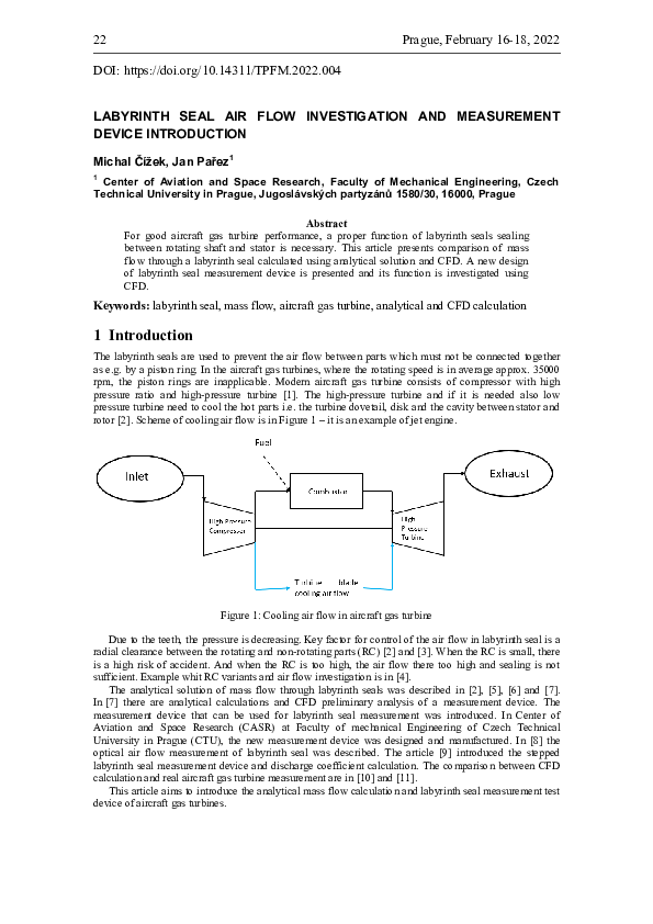 (PDF) Labyrinth Seal Air Flow Investigation and Measurement Device ...