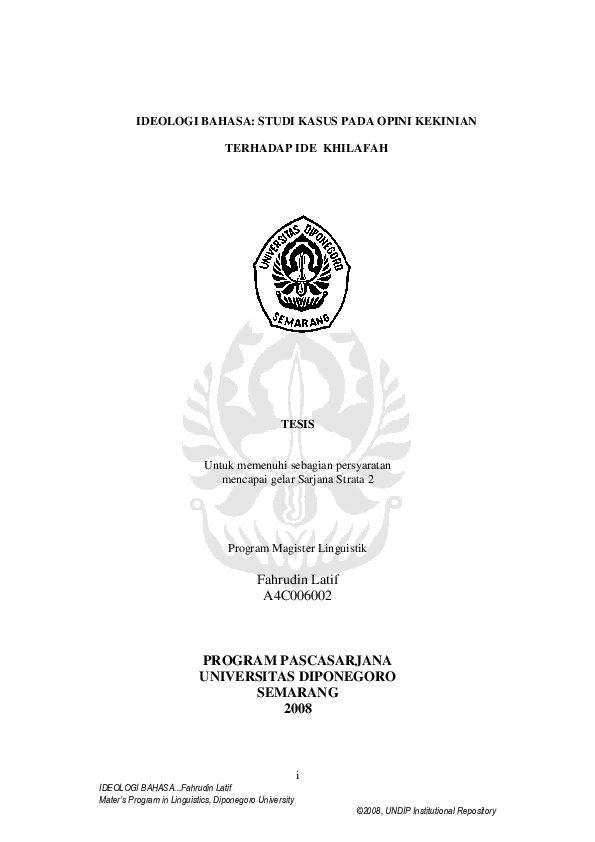 (PDF) Ideologi Bahasa: Studi Kasus Pada Opini Kekinian Terhadap Ide ...