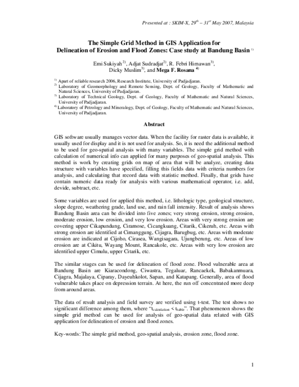 (PDF) The Simple Grid Method In GIS Application for Delineation of ...
