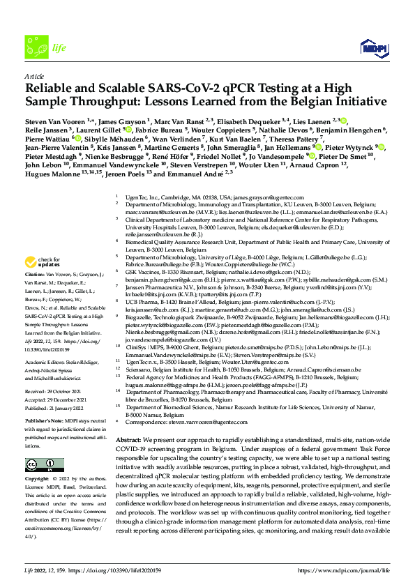 (PDF) Reliable and Scalable SARS-CoV-2 qPCR Testing at a High Sample ...