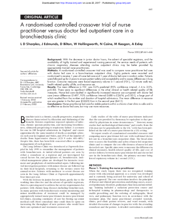 (PDF) A randomised controlled crossover trial of nurse practitioner ...