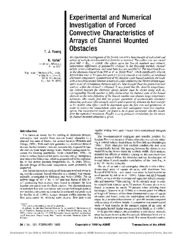 (PDF) Experimental and Numerical Investigation of Forced Convective ...