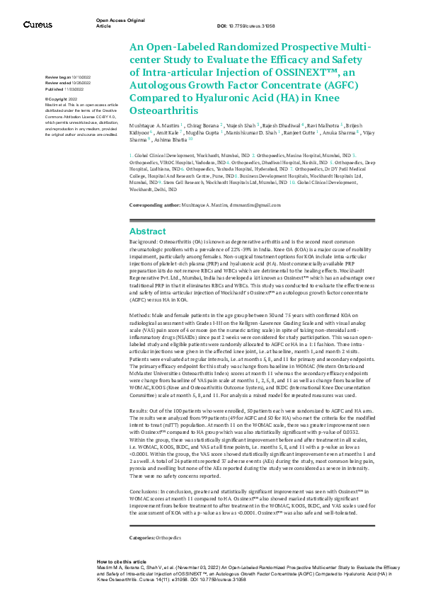 (PDF) An Open-Labeled Randomized Prospective Multi-center Study to ...