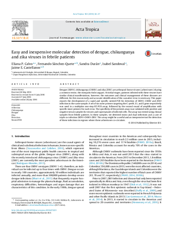 (PDF) Easy and inexpensive molecular detection of dengue, chikungunya ...