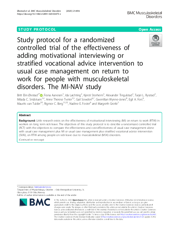 (PDF) Study protocol for a randomized controlled trial of the ...