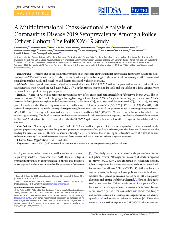 (PDF) A multidimensional crosssectional analysis of COVID19