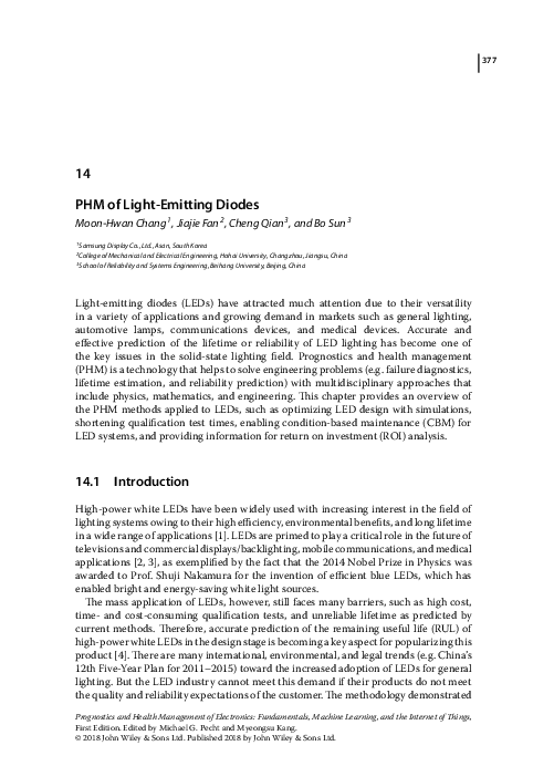 (PDF) Prognostics and health management of electronics
