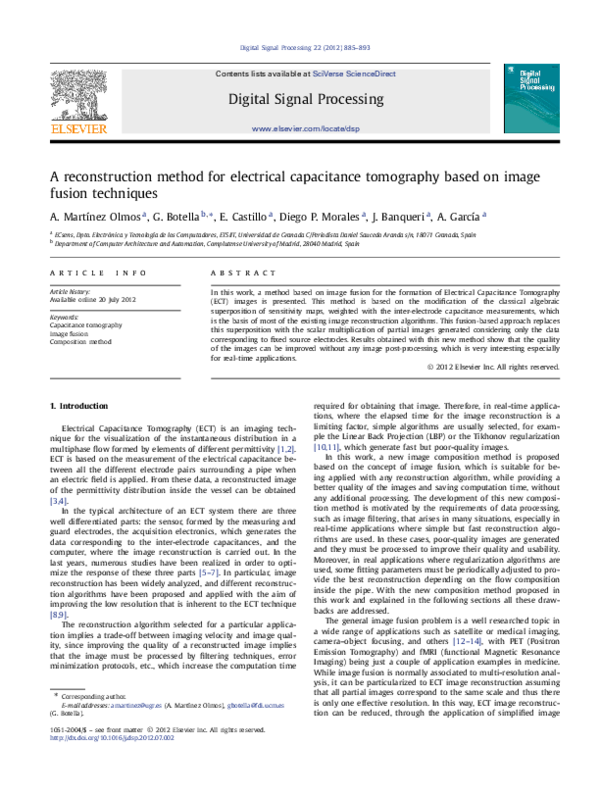 (PDF) A reconstruction method for electrical capacitance tomography ...