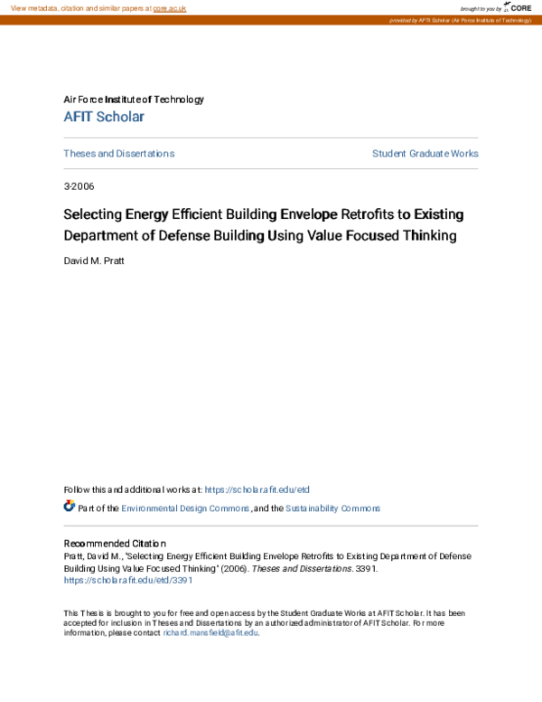 (PDF) Selecting Energy Efficient Building Envelope Retrofits to ...