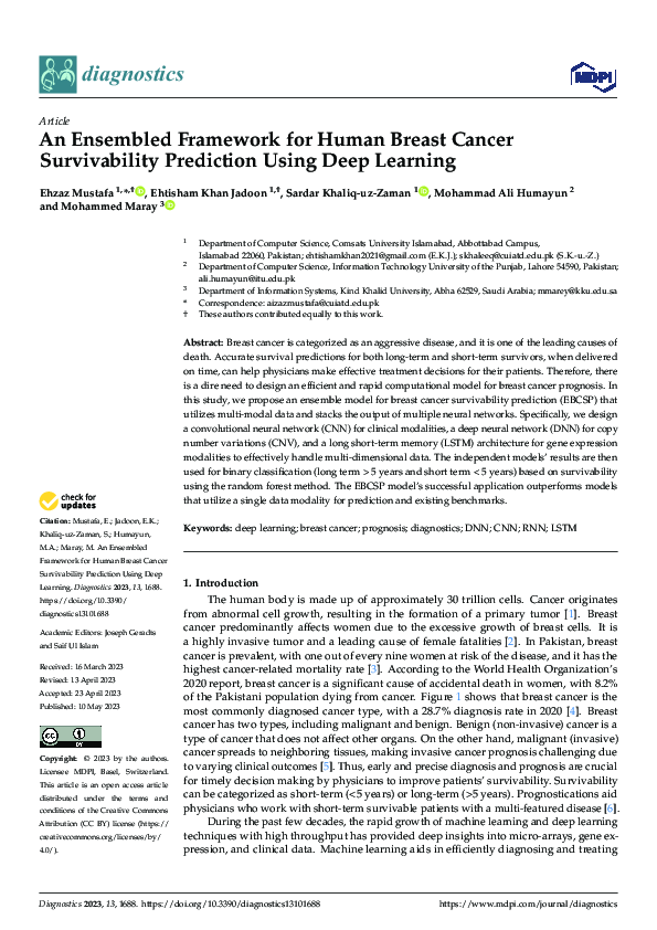 (PDF) An Ensembled Framework for Human Breast Cancer Survivability ...
