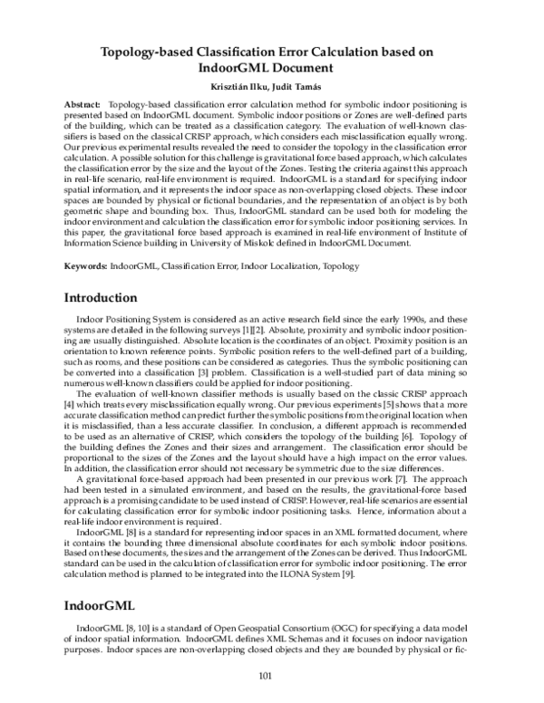 (PDF) Topology-based classification error calculation for symbolic ...