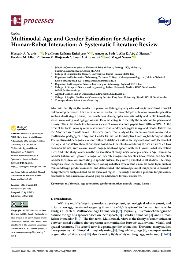 (PDF) Multimodal Age and Gender Estimation for Adaptive Human-Robot ...