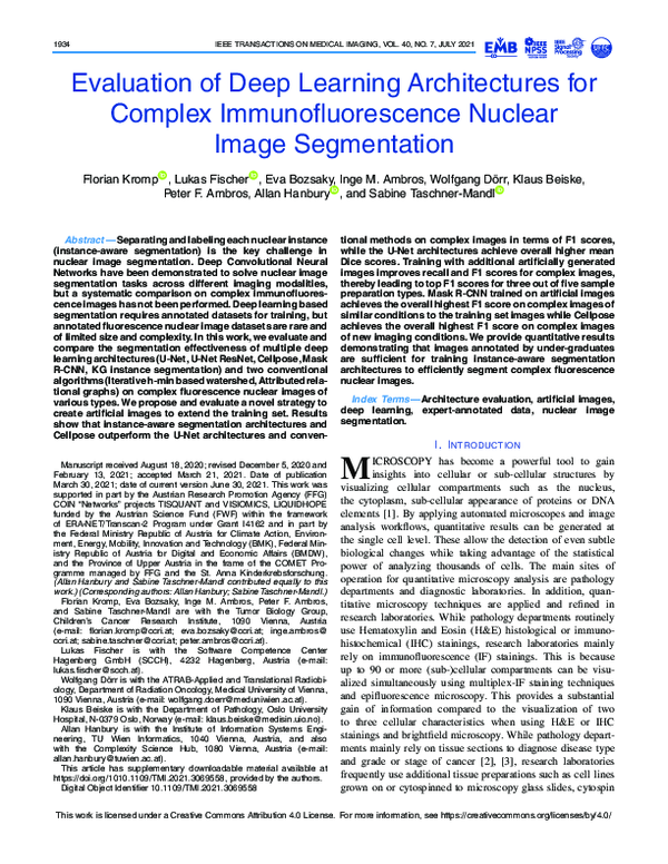 (PDF) Evaluation of Deep Learning Architectures for Complex ...