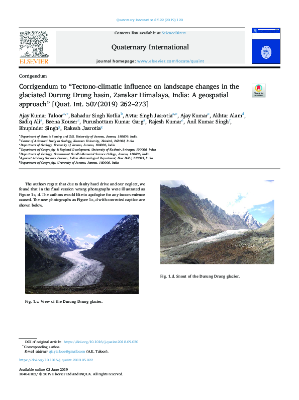 (PDF) Corrigendum to “Tectono-climatic influence on landscape changes ...