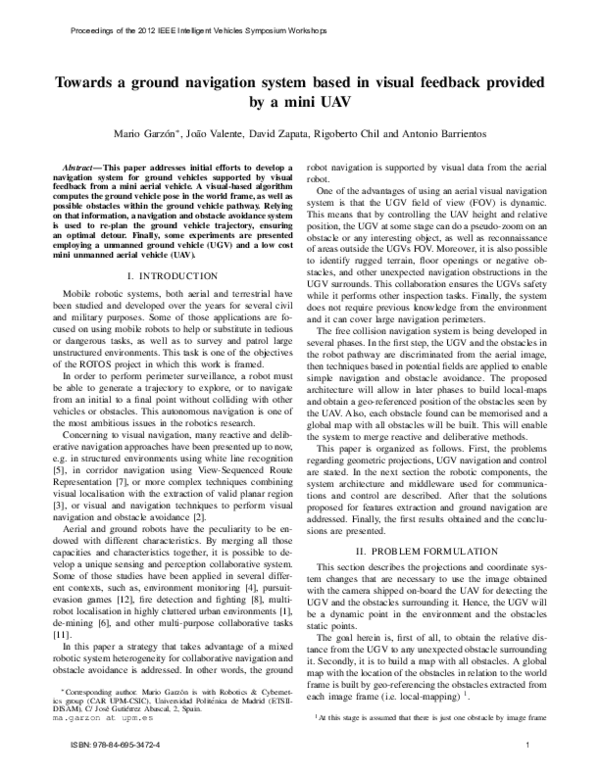(PDF) Towards a ground navigation system based in visual feedback ...