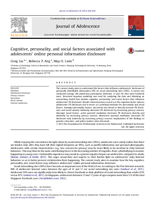 (PDF) Cognitive, personality, and social factors associated with ...