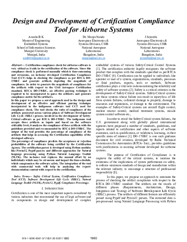 (PDF) Design and development of certification compliance tool for ...