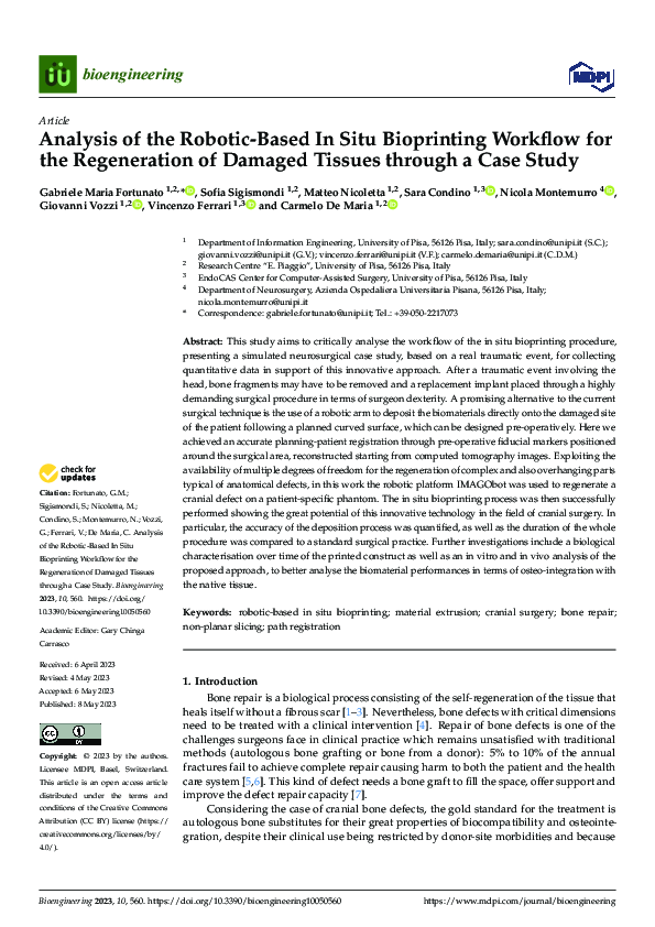 (PDF) Analysis of the Robotic-Based In Situ Bioprinting Workflow for ...