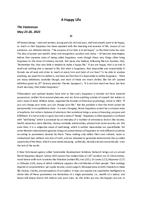 (PDF) Anatomy of Happiness