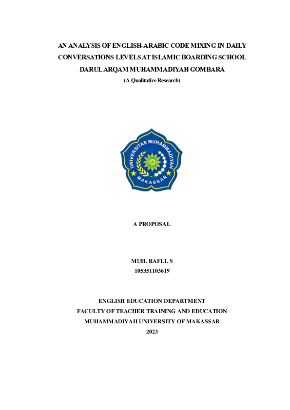 (PDF) AN ANALYSIS OF ENGLISH-ARABIC CODE MIXING IN DAILY CONVERSATIONS ...
