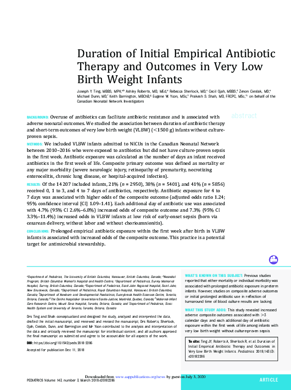 (PDF) Duration of Initial Empirical Antibiotic Therapy and Outcomes in ...