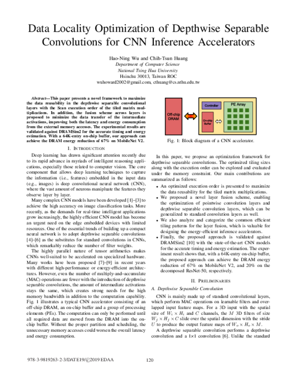 (PDF) Data Locality Optimization of Depthwise Separable Convolutions ...