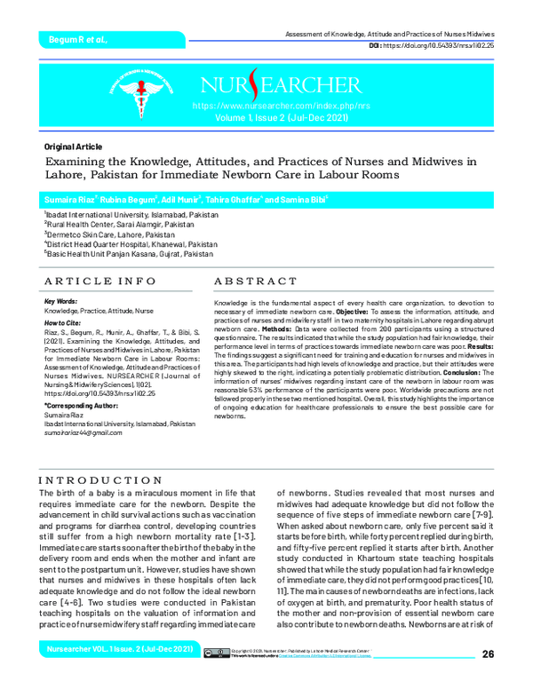 (PDF) Examining the Knowledge, Attitudes, and Practices of Nurses and ...