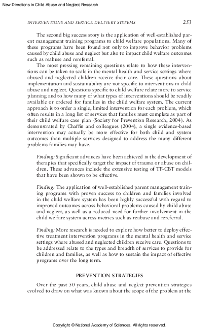 (PDF) New Directions in Child Abuse and Neglect Research