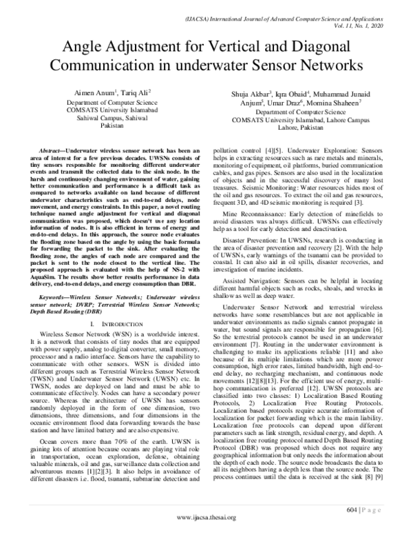(PDF) Angle Adjustment for Vertical and Diagonal Communication in ...