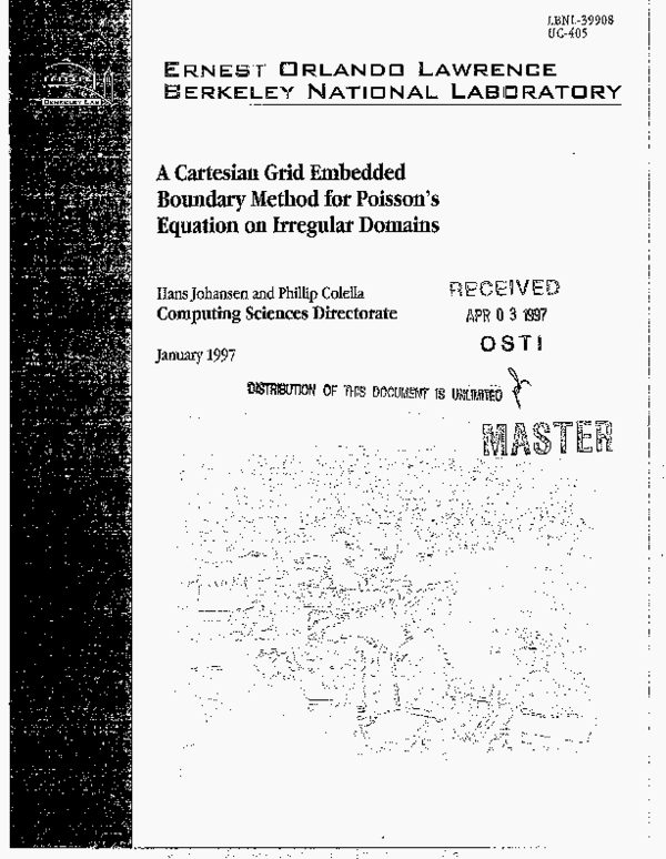 (PDF) A Cartesian Grid Embedded Boundary Method for Poisson's Equation ...