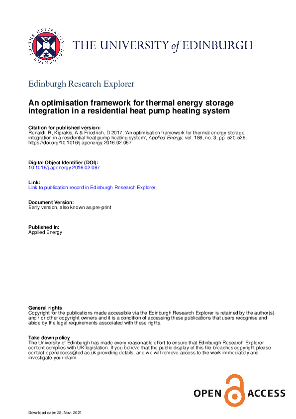 (PDF) An optimisation framework for thermal energy storage integration ...