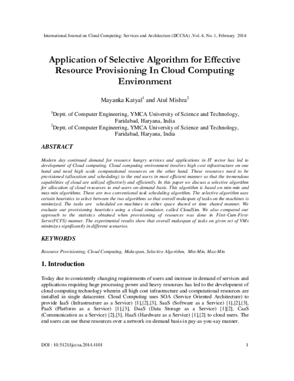 (PDF) Application of Selective Algorithm for Effective Resource ...
