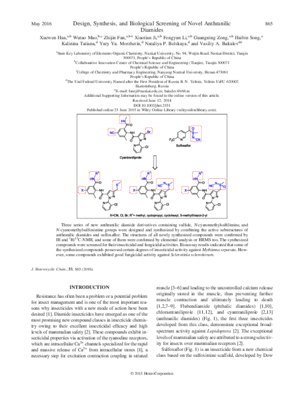 (PDF) Design, synthesis and biological screening of new 4 ...
