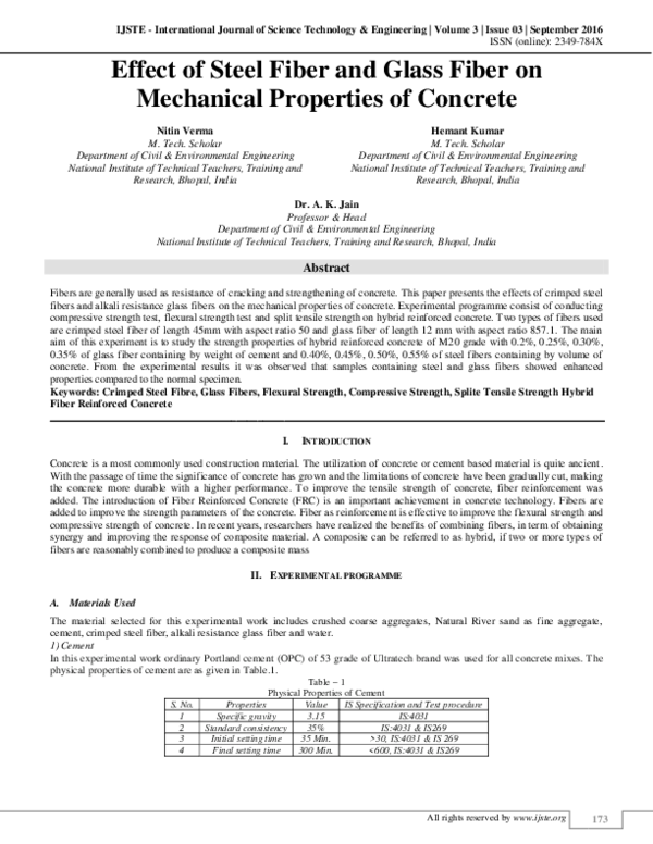 (PDF) Effect of Steel Fiber and Glass Fiber on Mechanical Properties of ...